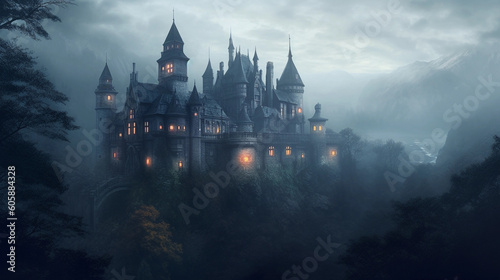 castle in the fog