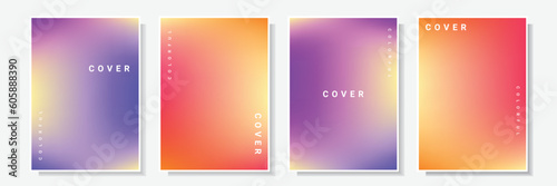 gradation multicolor cover collection background template vector