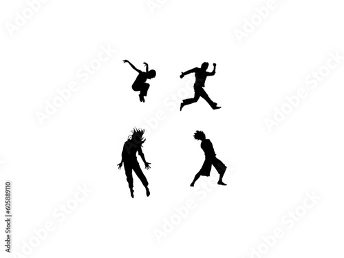 Ballerina silhouette ballet dance poses. Set Of Ballet Dancer Silhouettes. Dancers silhouettes - set of nine female figures - isolated on white background - vector