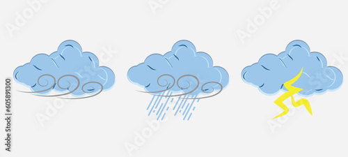 flat weather cloud illustration vector file