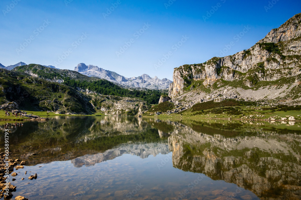 Lake Ercina in Picos de Europa, Asturias, Spain