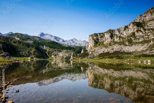 Lake Ercina in Picos de Europa  Asturias  Spain