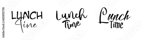Lunch time with creatif font design.	