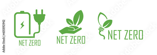 net zero sign on white background	