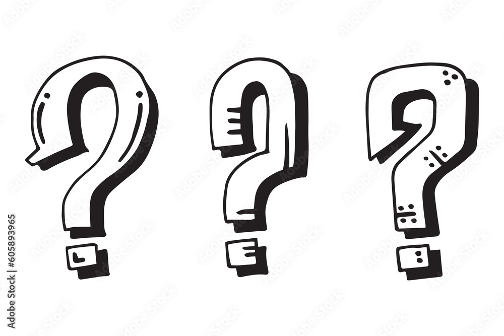 Vector Sketch Question Mark. Vector illustration Vector Sketch Question Mark. Vector illustration