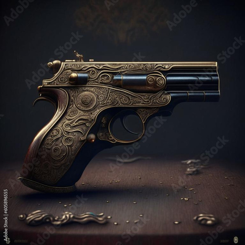 weapon pistol in the old style