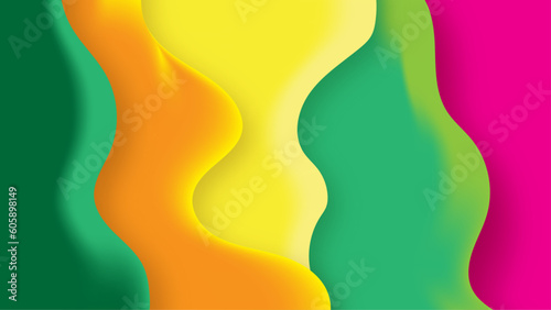 Abstract blue liquid waves futuristic background. Glowing retro wavy vector design