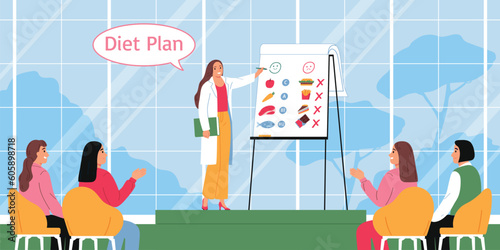 Nutritionist Background Illustration