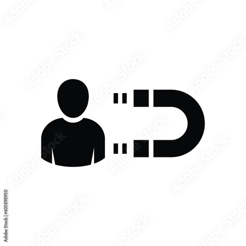 Customer icon. Customer Retention, Returning Clients Vector Glyph Icon, Solid Style
