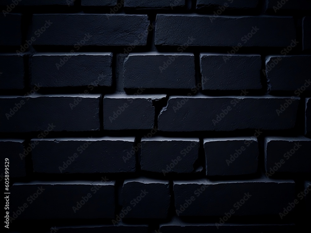 Texture of a black painted brick wall as a background or wallpaper, Ai Generative Texture of a black painted brick wall as a background or wallpaper, Ai Generative