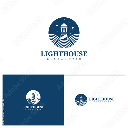 Lighthouse logo template, Creative Lighthouse logo design vector