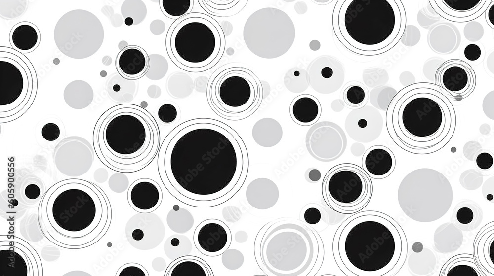 White background with black dots, generative AI. White background with black dots, generative AI.