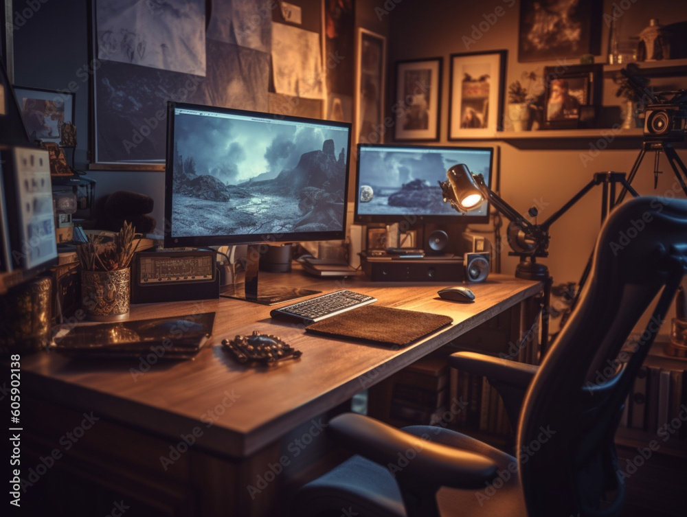 Comfort and Connectivity: Compact Home Office Setup Comfort and Connectivity: Compact Home Office Setup
