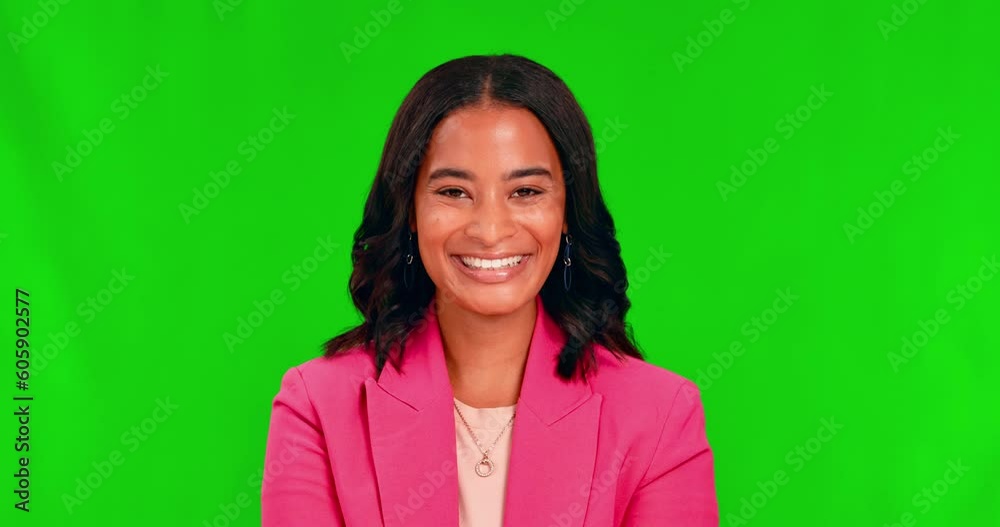 Portrait, wink and funny with a woman on a green screen background for fun, flirting or fashion. Comic, comedy and smile with a happy african female person winking while feeling playful or cheerful Portrait, wink and funny with a woman on a green screen background for fun, flirting or fashion. Comic, comedy and smile with a happy african female person winking while feeling playful or cheerful