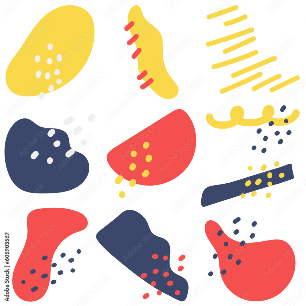 Naklejka premium Abstract Shape Element Set