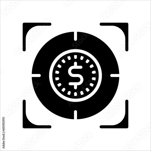 Solid vector icon for fiat currency which can be used various design projects.