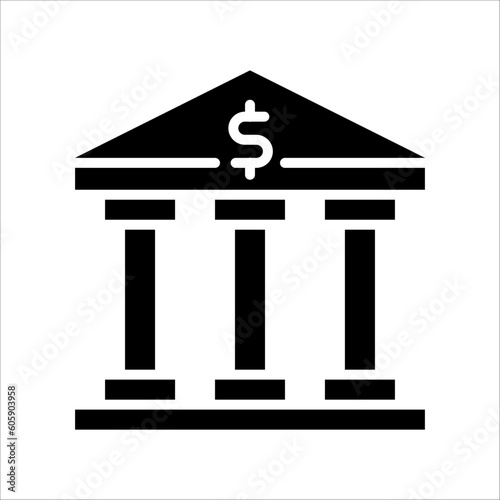 Solid vector icon for central bank which can be used various design projects.