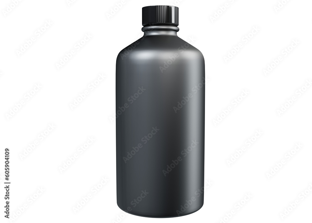 black plastic bottle high quality 3d render black plastic bottle high quality 3d render