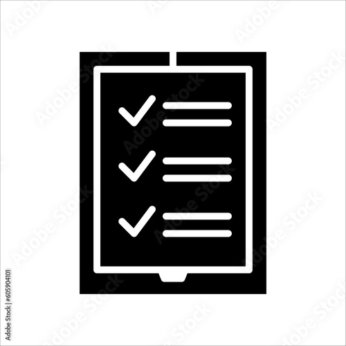 Solid vector icon for test results which can be used various design projects.