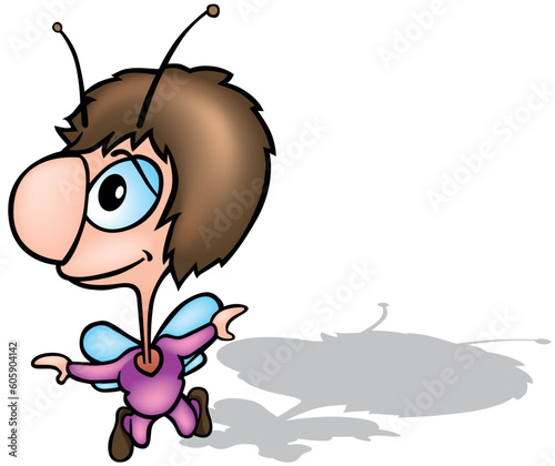 Brown-haired Beetle Flying ...