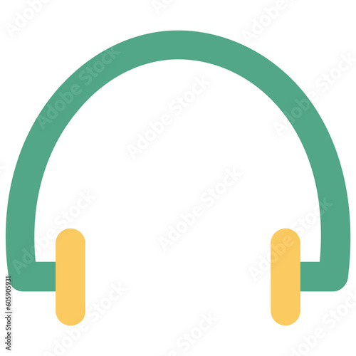 Wireless headphones bold line icon photo