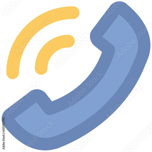 Icon of call bold line design 