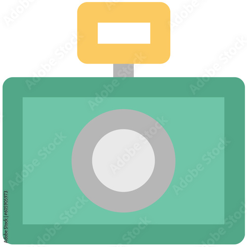 A camera gadget bold line icon