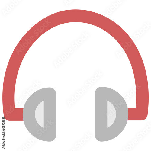 Wireless headphones bold line icon photo