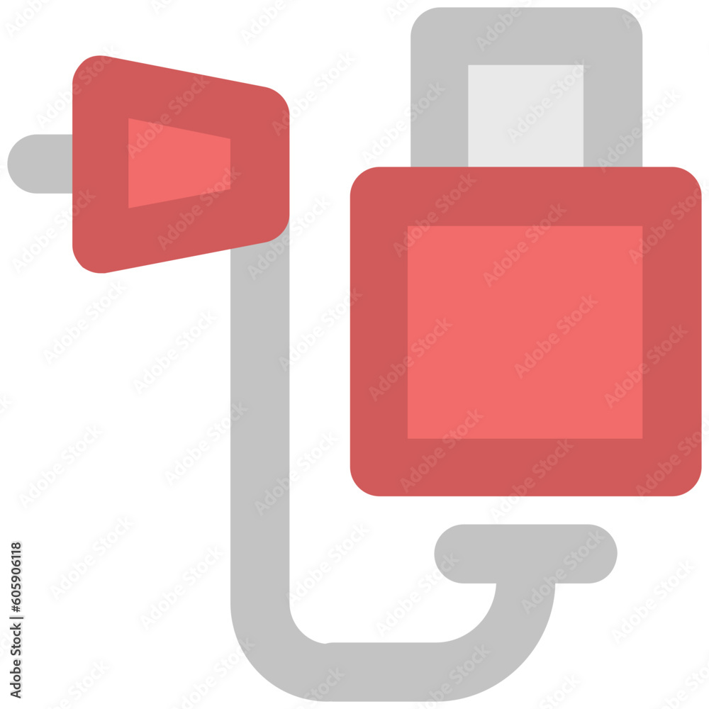 Power cord bold line icon design Power cord bold line icon design