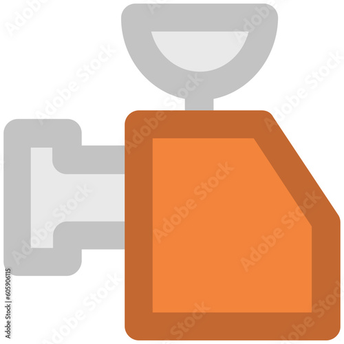 Mining machine bold line icon