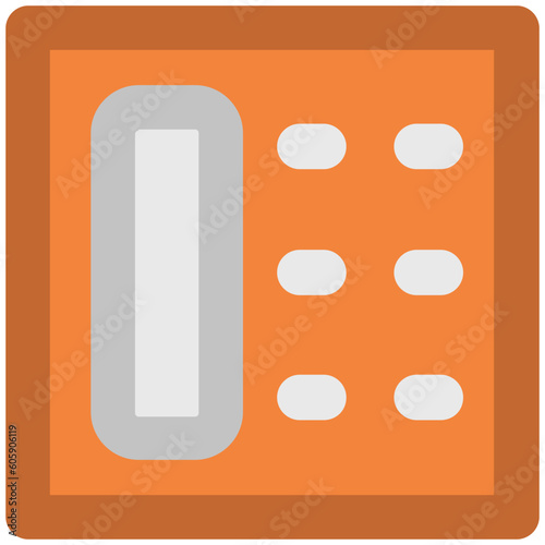 Bold line vector of a telephone 