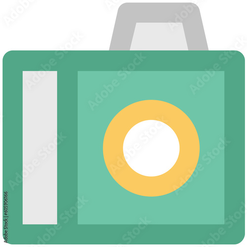 A camera gadget bold line icon