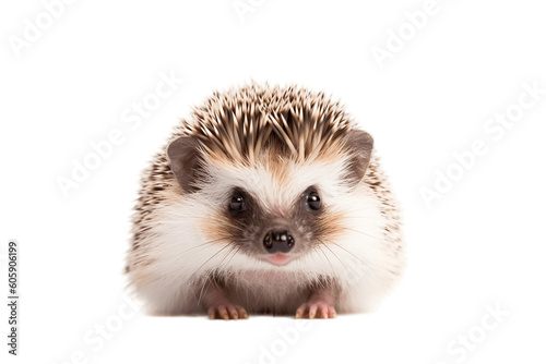 Hedgehog Face Shot Isolated on a Transparent Background, Generative Ai