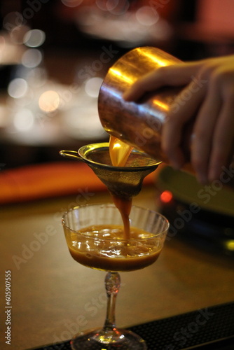 Barman preparing a drink