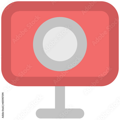 A camera gadget bold line icon
