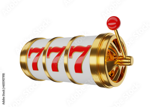 vintage retro gold slot machine 777 jackpot element isolated on white background. vintage retro gold slot machine 777 jackpot element isolated. gold slot machine 777 jackpot element 3d render