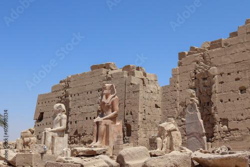 View of ruins of the ancient Egyptian temple