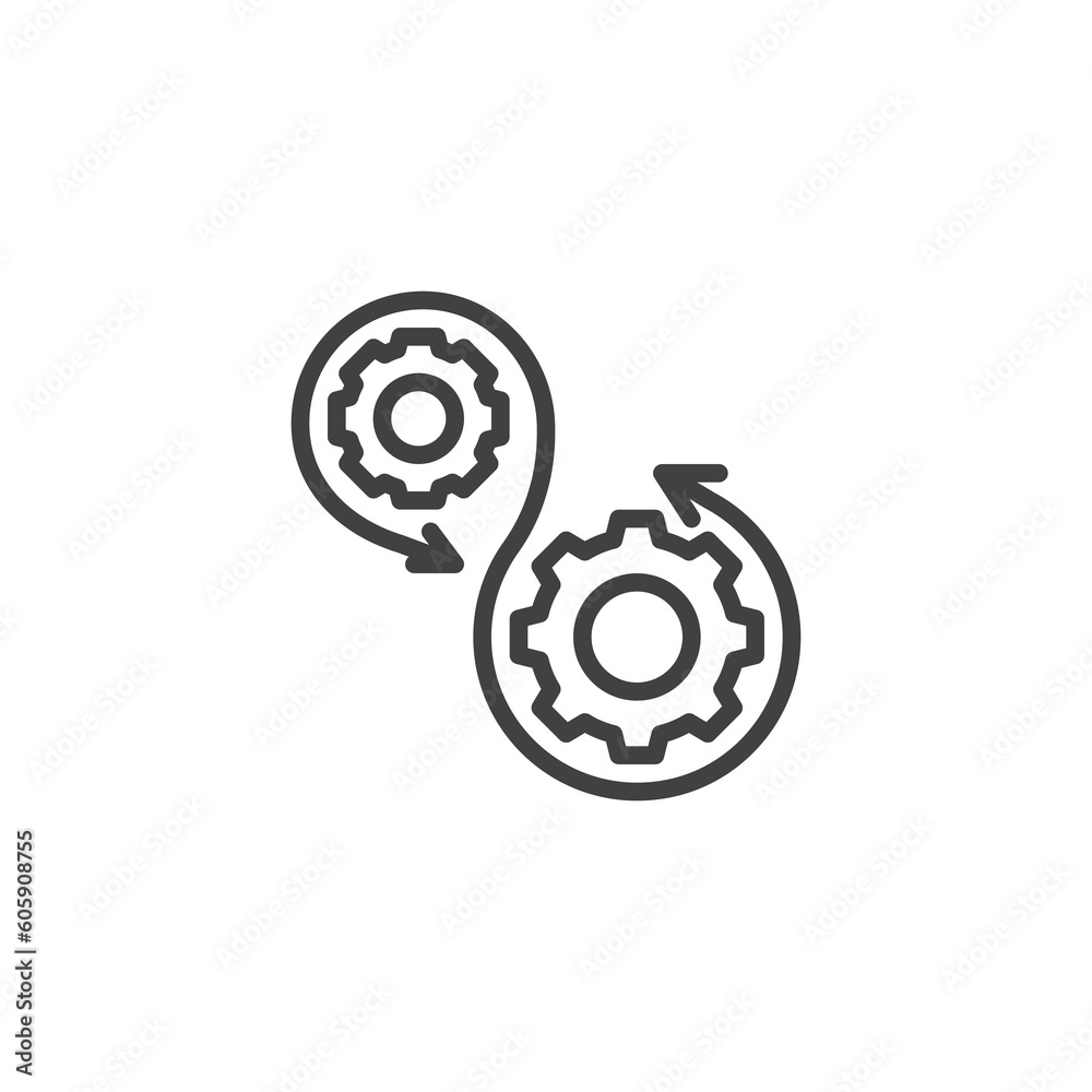 Control process line icon Control process line icon