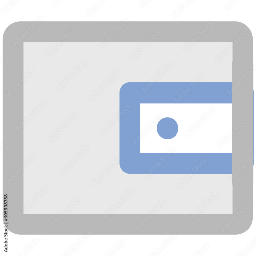 A wallet icon in bold line design A wallet icon in bold line design
