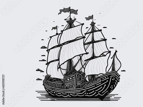 ship on the sea