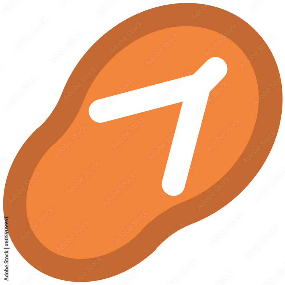 Bold line icon of flipflop sandal Bold line icon of flipflop sandal