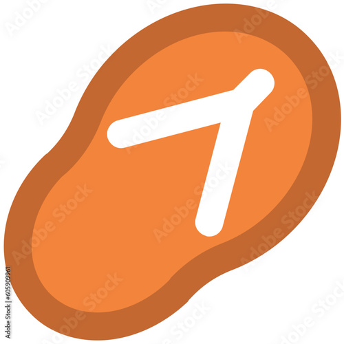 Bold line icon of flipflop sandal