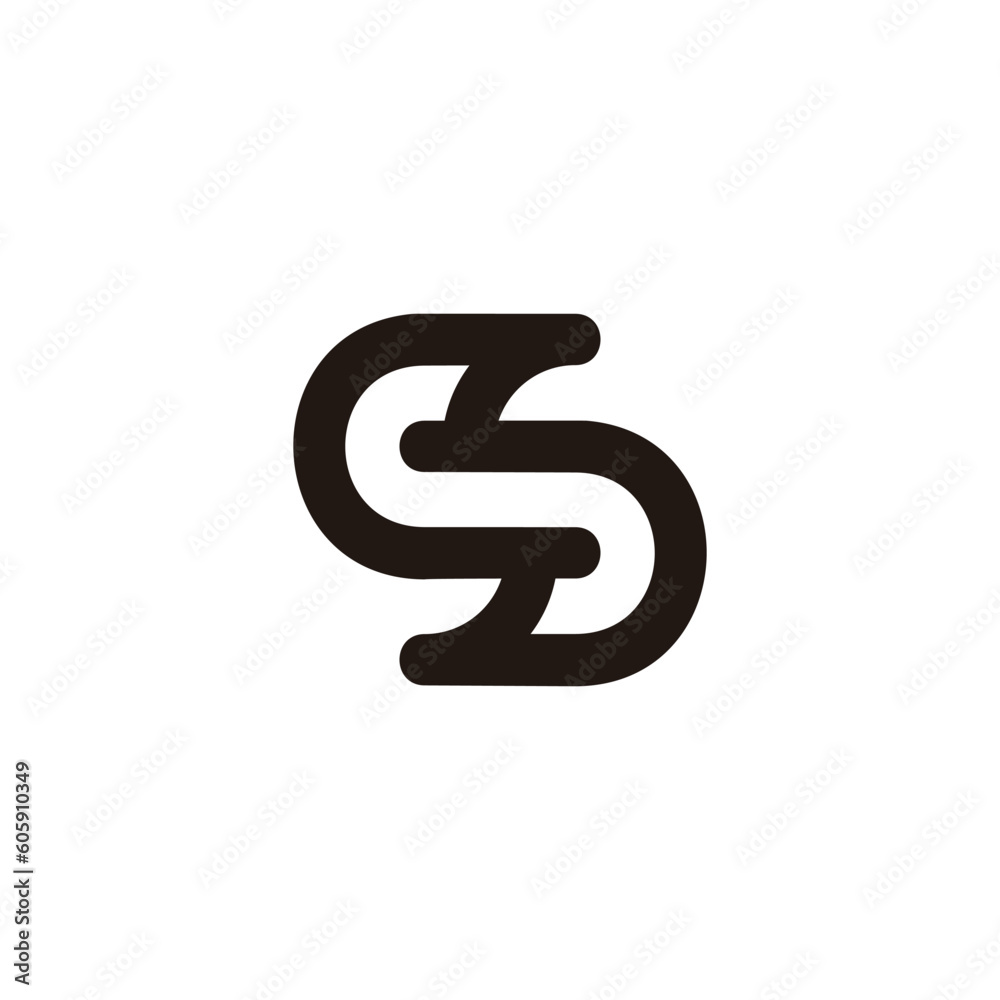 letter s curve stripe line logo vector letter s curve stripe line logo vector