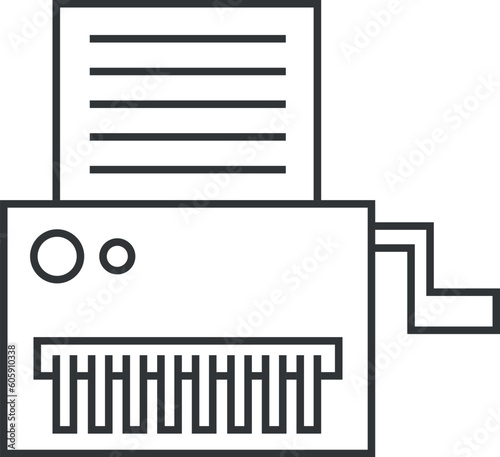 paper sheets icon on white background, printer and copier, document scanning, letterhead printing, paper shredder