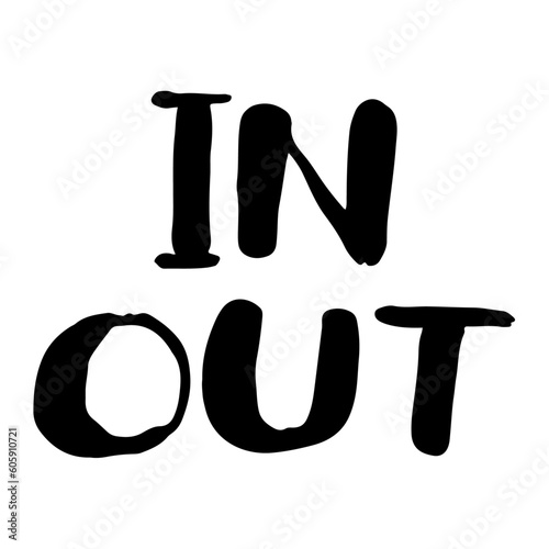 ハンドレタリング　インとアウト