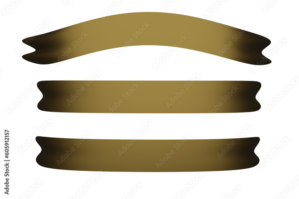 set of gold ribbons set of gold ribbons