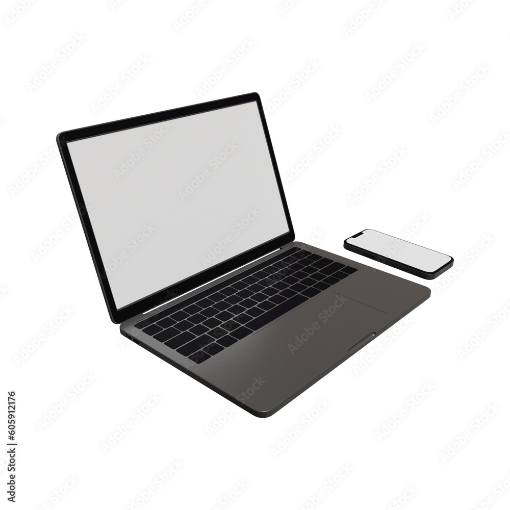 3D Rendering : Illustration of laptop notebook mock up with color background. float or levitate laptop. technology gadget for hipster background concept. high resolution 3D Rendering : Illustration of laptop notebook mock up with color background. float or levitate laptop. technology gadget for hipster background concept. high resolution
