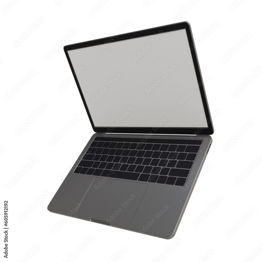 3D Rendering : Illustration of laptop notebook mock up with color background. float or levitate laptop. technology gadget for hipster background concept. high resolution 3D Rendering : Illustration of laptop notebook mock up with color background. float or levitate laptop. technology gadget for hipster background concept. high resolution