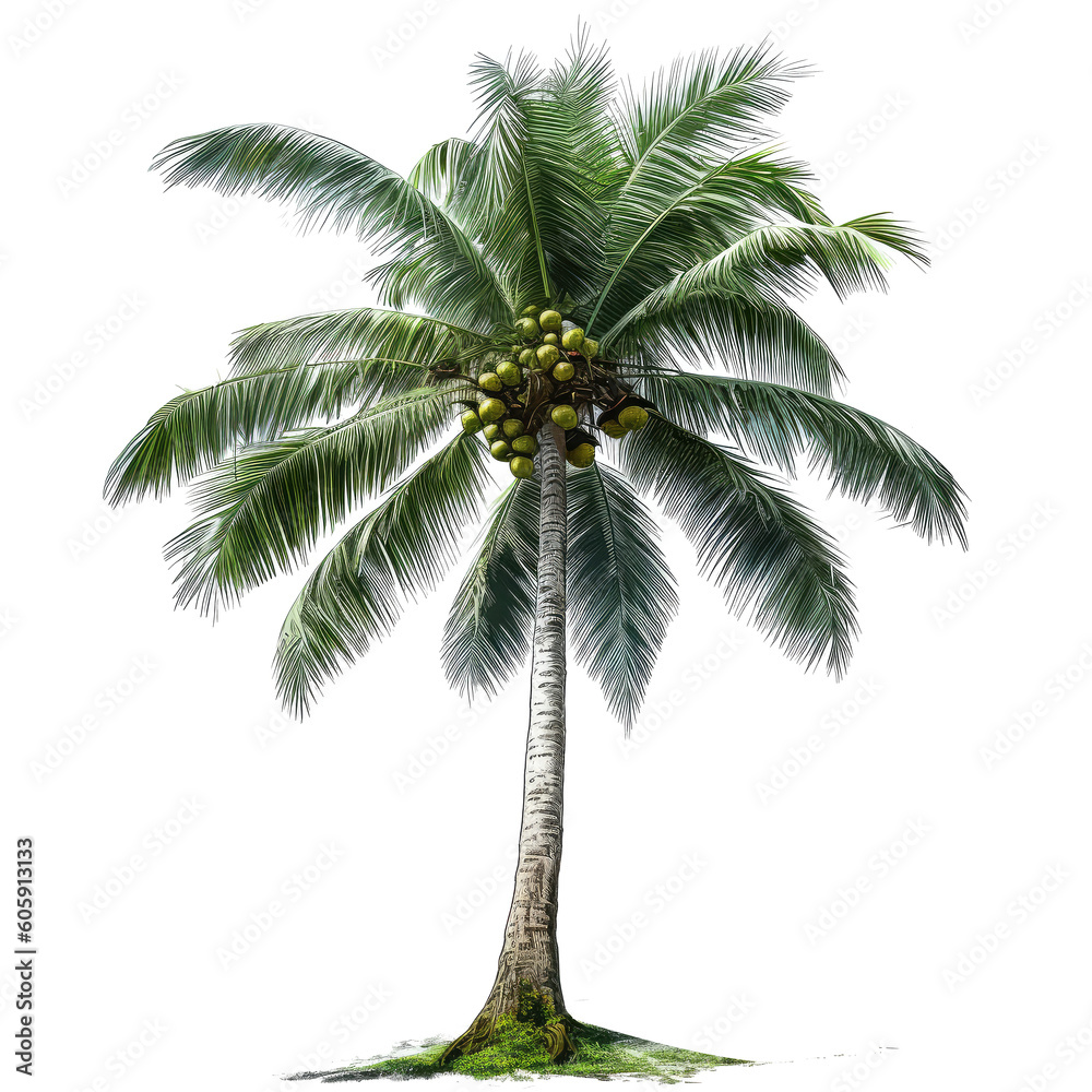 Fototapeta premium coconut tree isolated on white