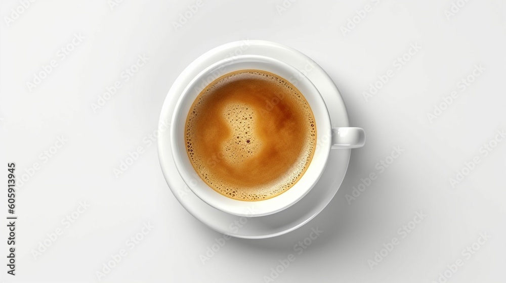 white coffee cup - top view white coffee cup - top view
